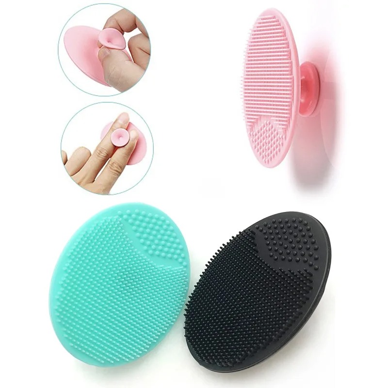 Silicone Face Scrubber Electric - 1/2個入り、頭皮マッサージ用シャンプーブラシ、手持ち式の頭皮マッサージャー、柔らかいシリコン製のブラシが付いたシャワー用頭皮スクラバー。