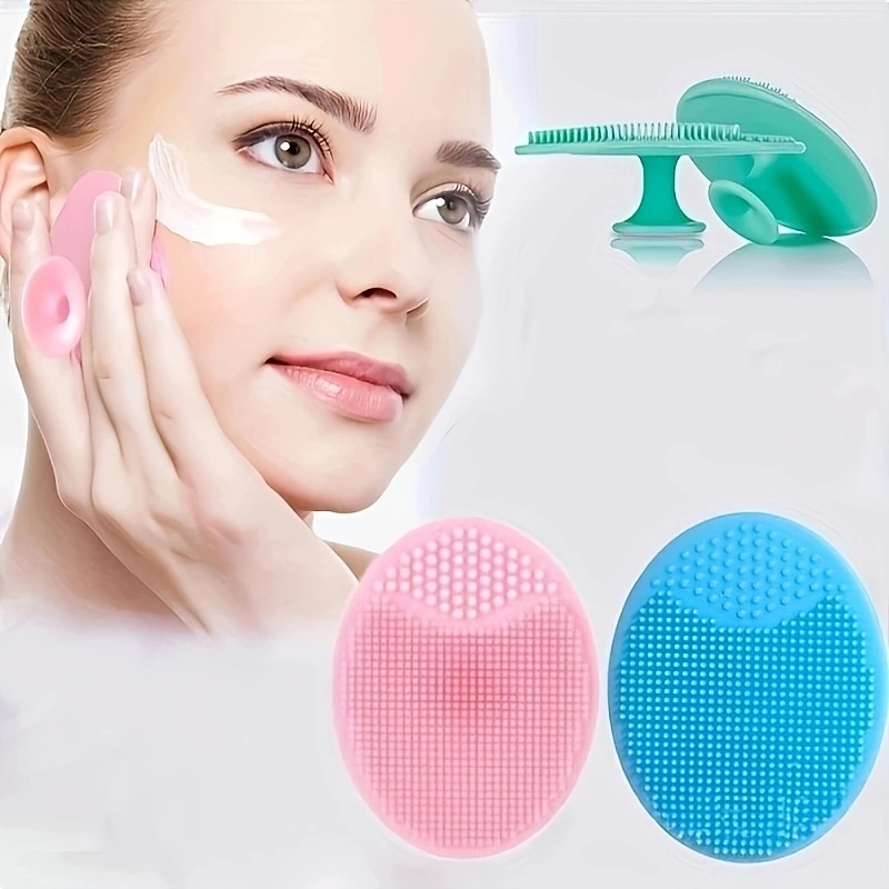 Silicone Face Scrubber Electric - ソフトなフェイシャルクレンジングツール、黒ずみ除去剤、オイルリップピーリング、安全な両面フェイスウォッシュブラシ、洗顔ブラシ