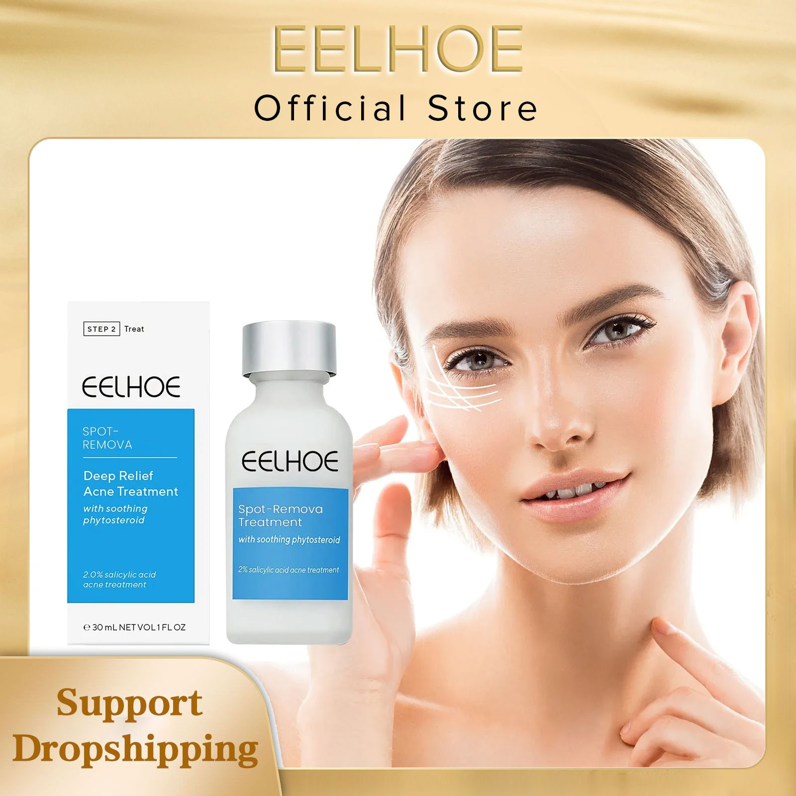 Salicylic Acid Blackhead Remover - EELHINO-にきび治療用サンダルローション,液体,毛穴の汚れやにきびの除去,毛穴の縮小,フェイシャルセラム