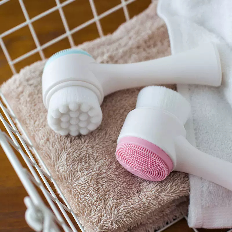 両面式手動洗顔ブラシ、柔らかいシリコン製の毛、毛穴の奥までし - Silicone Face Scrubber Electric のレビューと価格