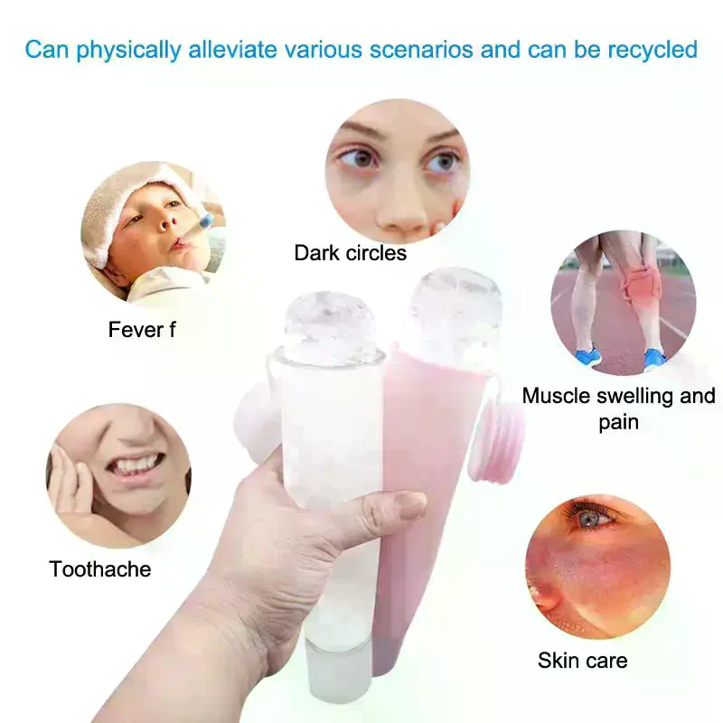 シリコン製のキューブ型アイストレイ。顔に当てて冷やし、むくみ - Face Ice Roller Puffiness のレビューと価格
