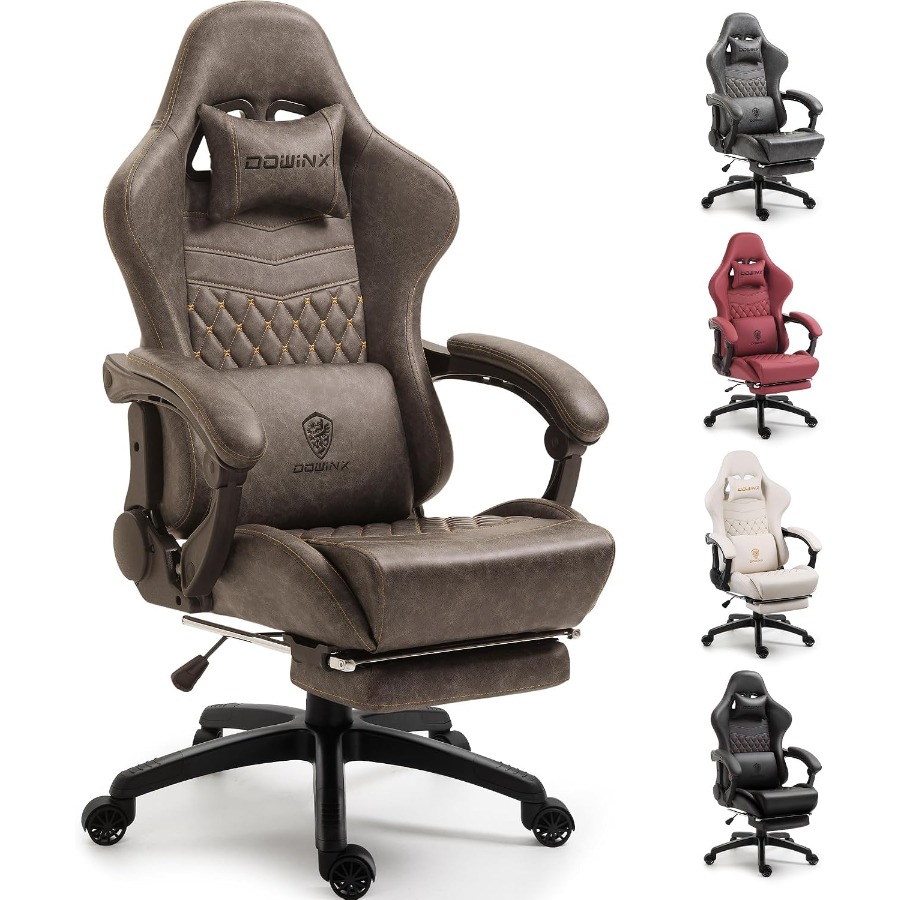 大人のための大型・高背もたれのヴィンテージゲーミングチェア： - Massage のレビューと価格