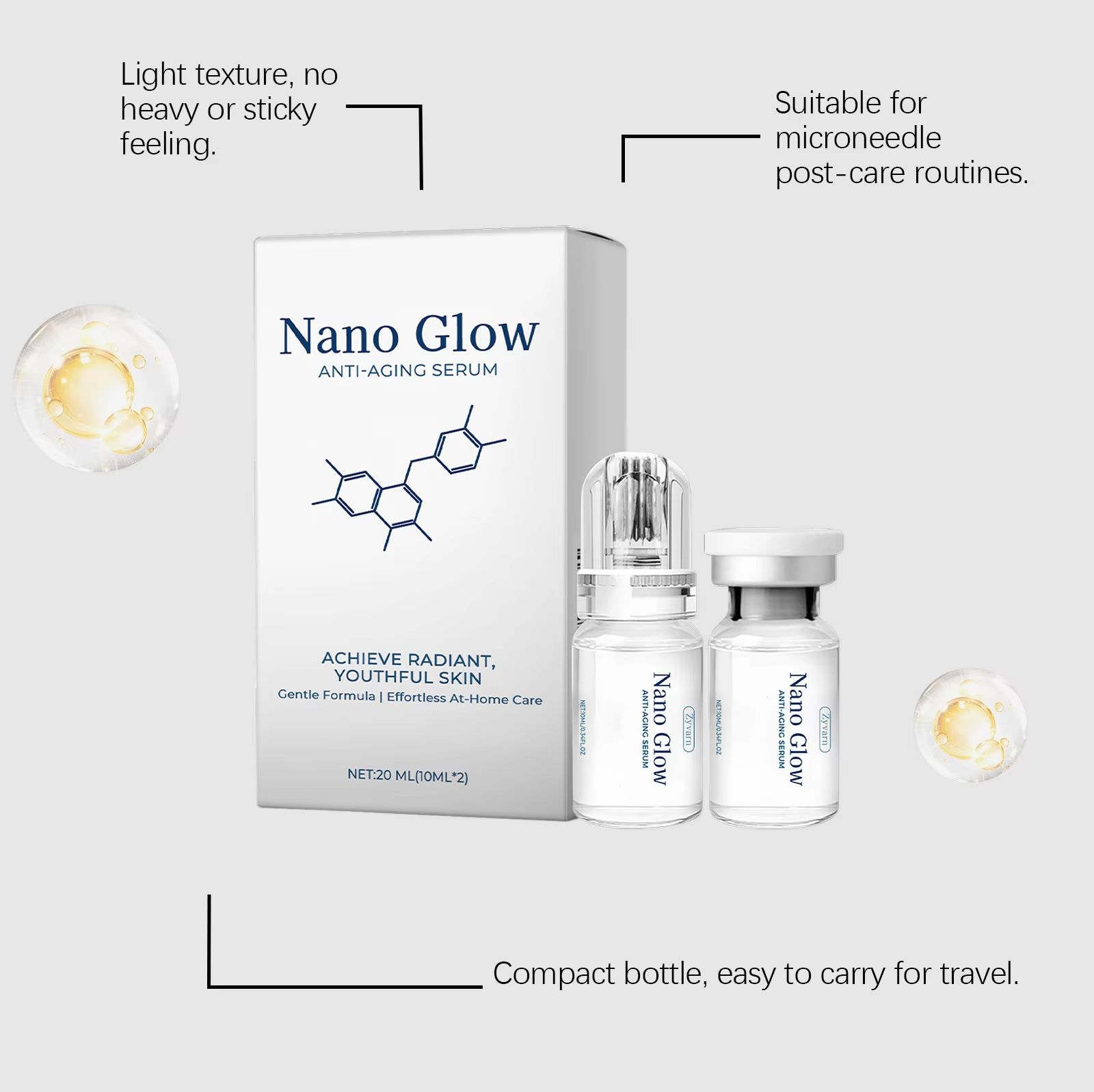 2本入り×10ml フェイシャル用 ヒアルロン酸マイクロニー - Hyaluronic Acid Facial Serum のレビューと価格