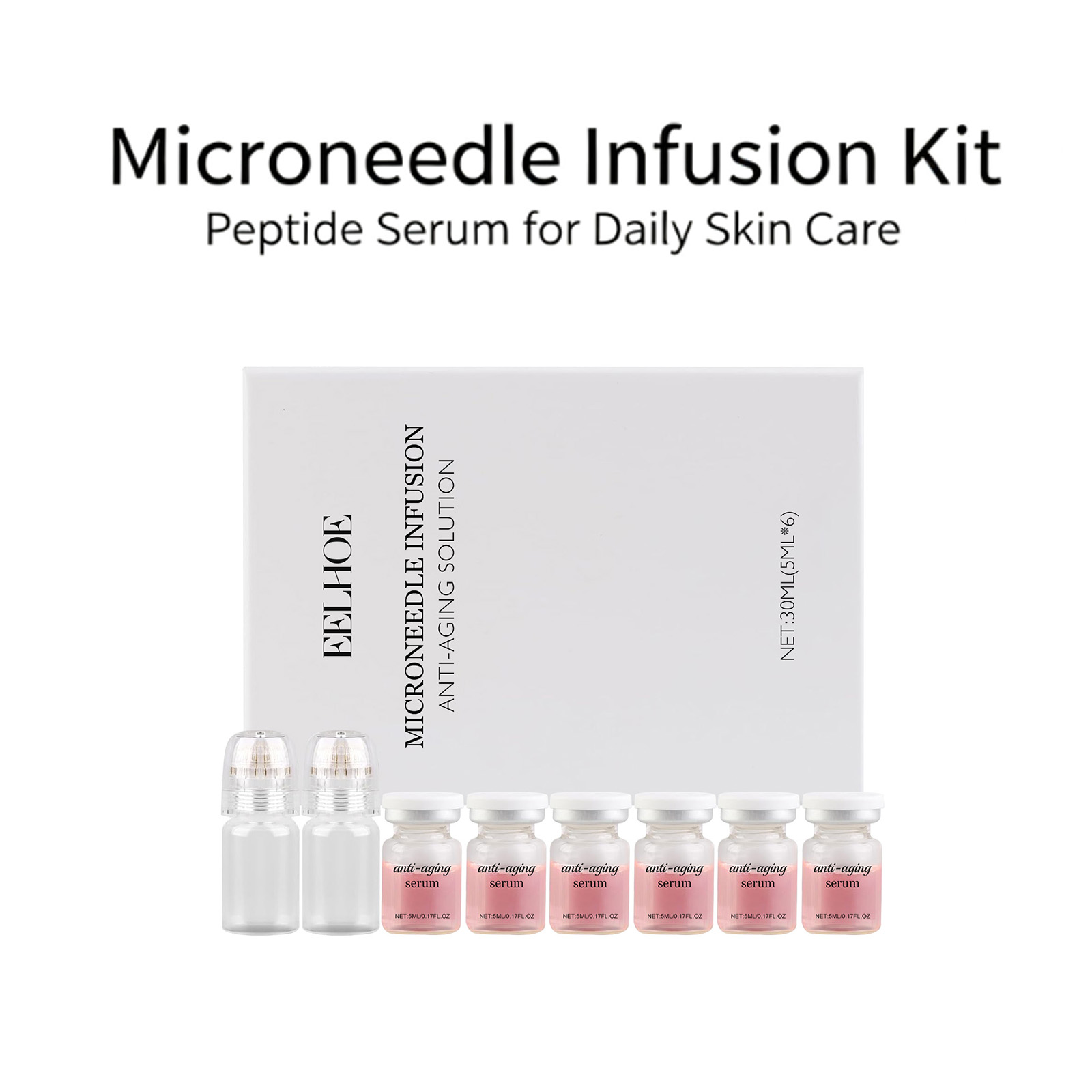 0.2mmマイクロニードル美容液キット 6本入り コラーゲン - Hyaluronic Acid Facial Serum のレビューと価格